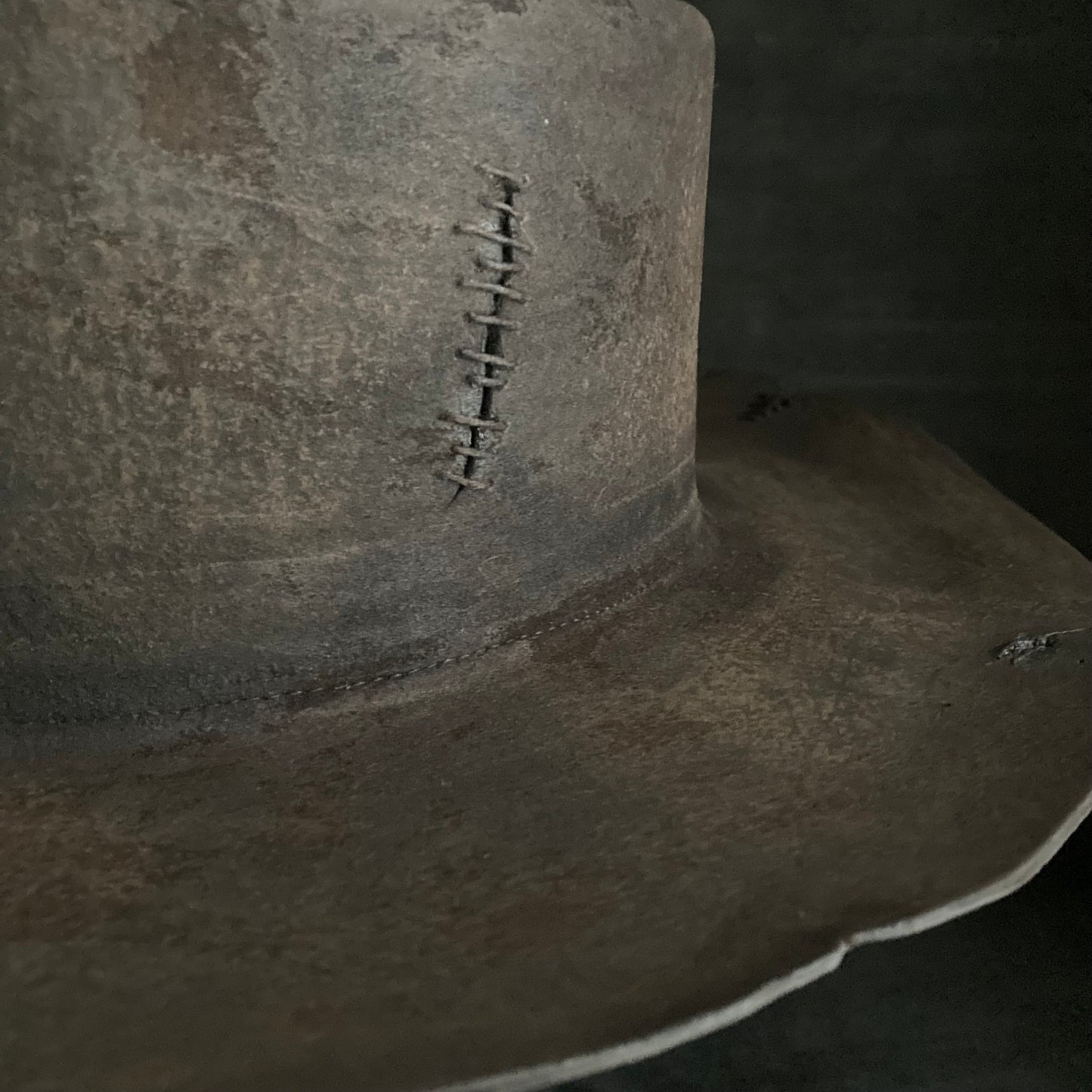 Burned stone flat hat