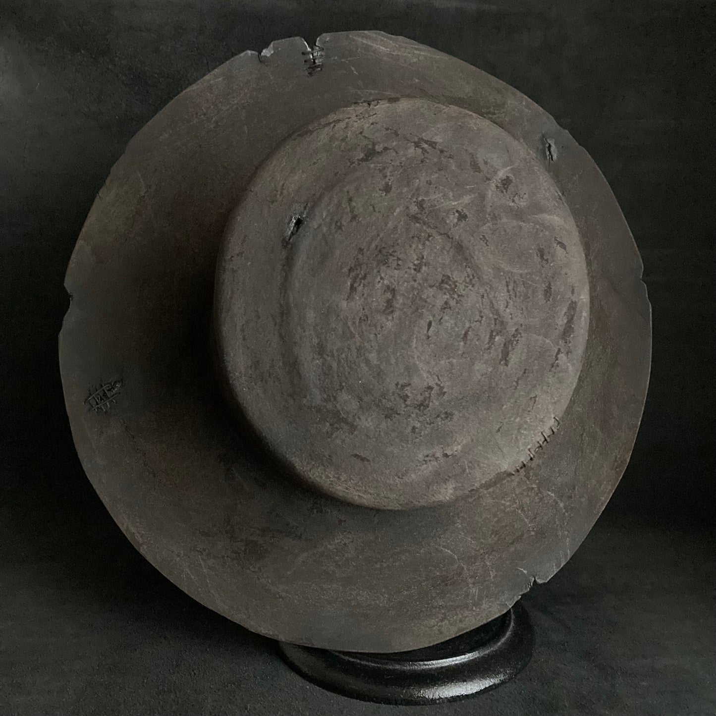 Burned stone flat hat