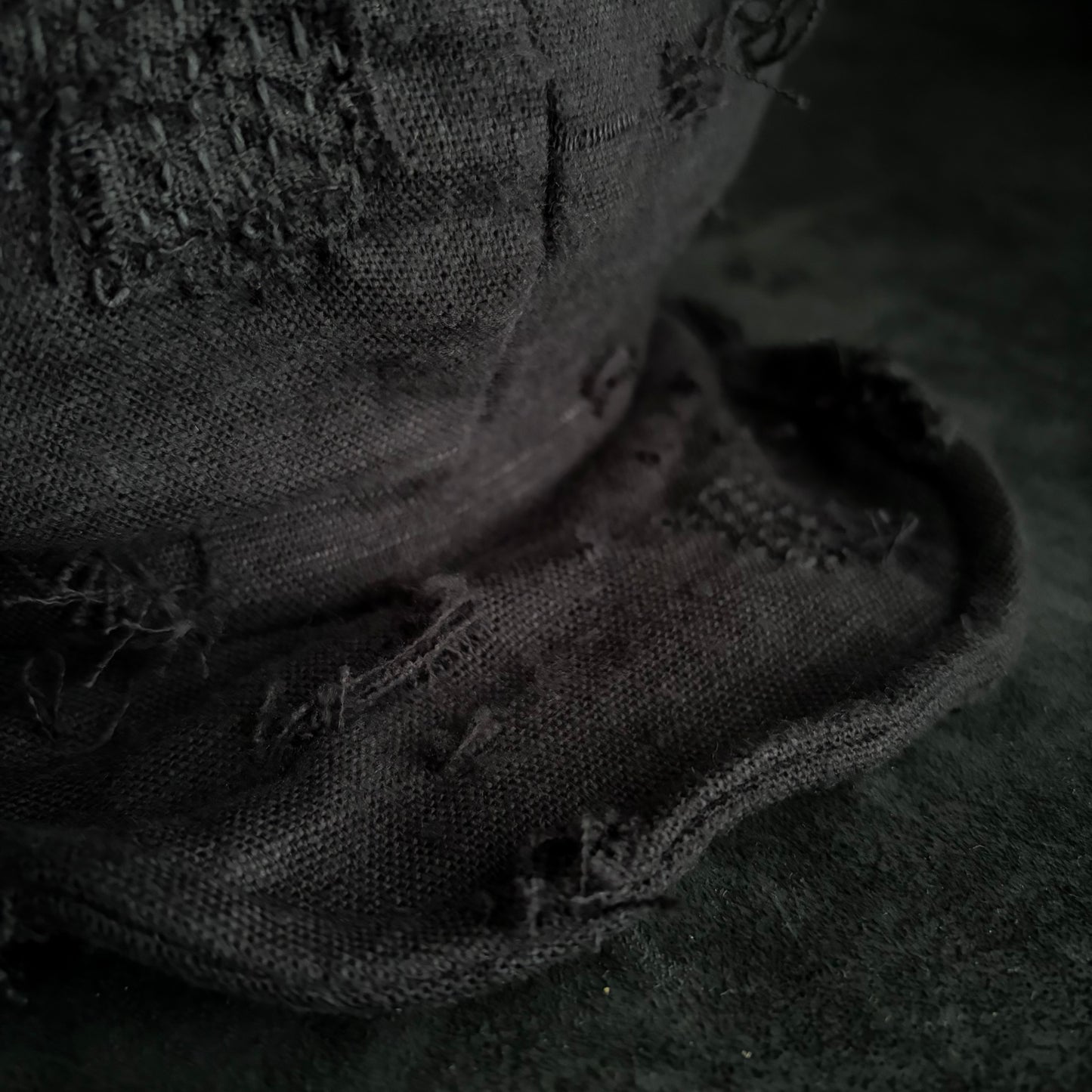 Hand-dyed cotton stitch casquette