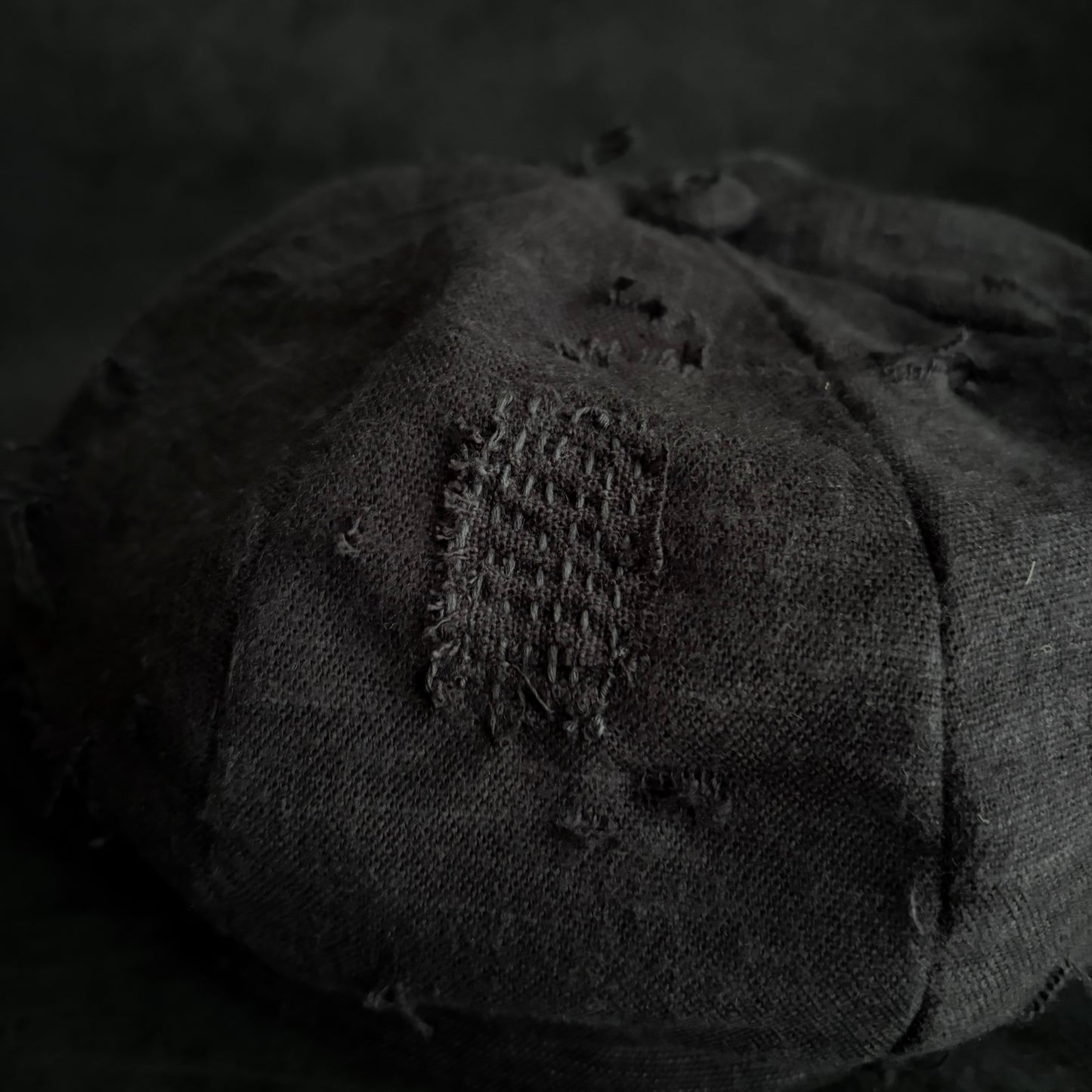 Hand-dyed cotton stitch casquette