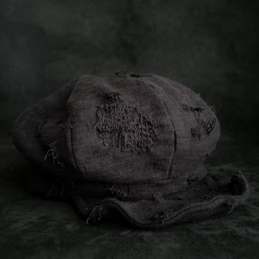 Hand-dyed cotton stitch casquette