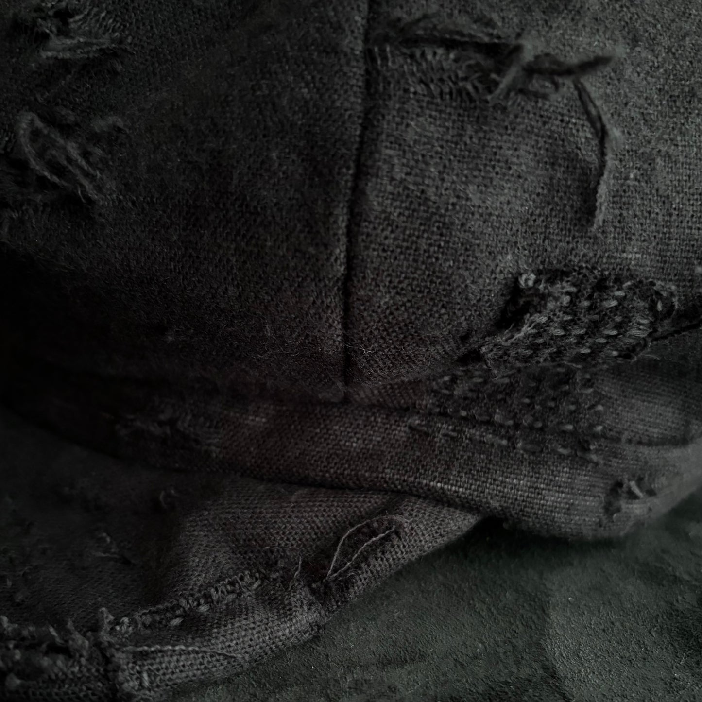 Hand-dyed cotton stitch casquette