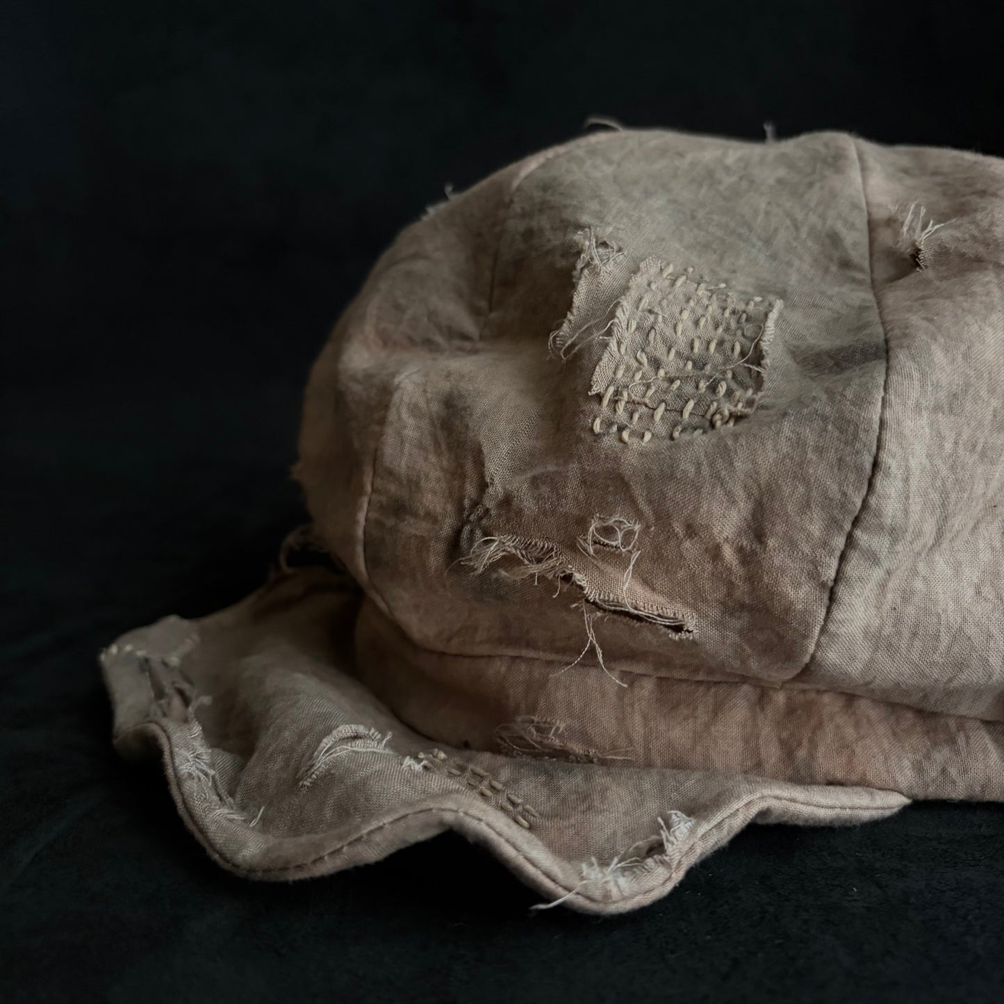 Kusaki-some natural stitch casquette