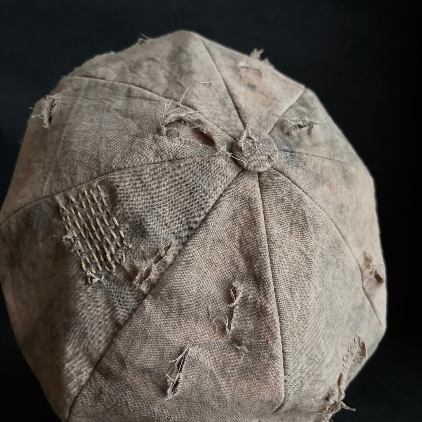 Kusaki-some natural stitch casquette
