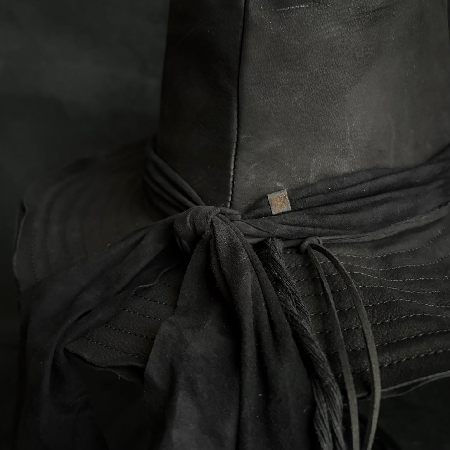 Dark warrior leather fedora hat