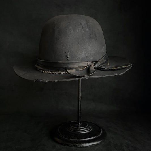 Charcoal decadent bowler hat