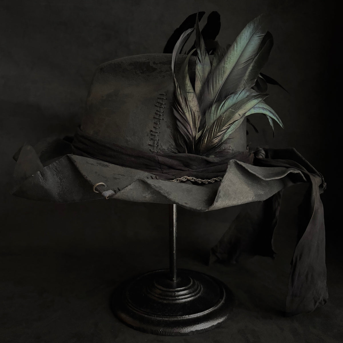 Reserved item (Fly feather folding brim fedora hat)