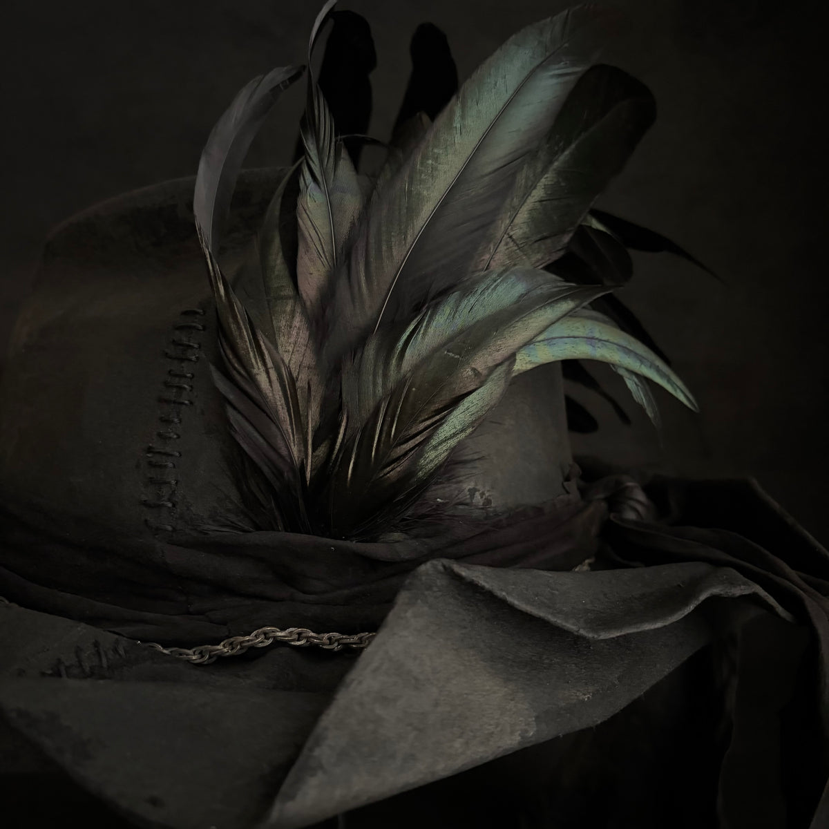Reserved item (Fly feather folding brim fedora hat)
