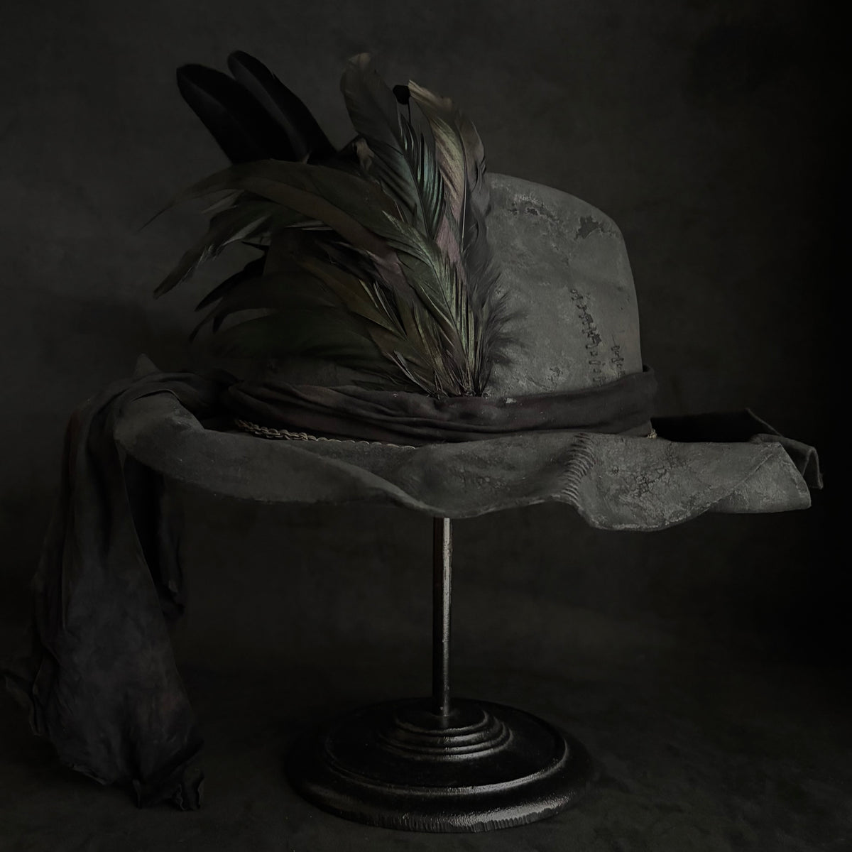 Reserved item (Fly feather folding brim fedora hat)