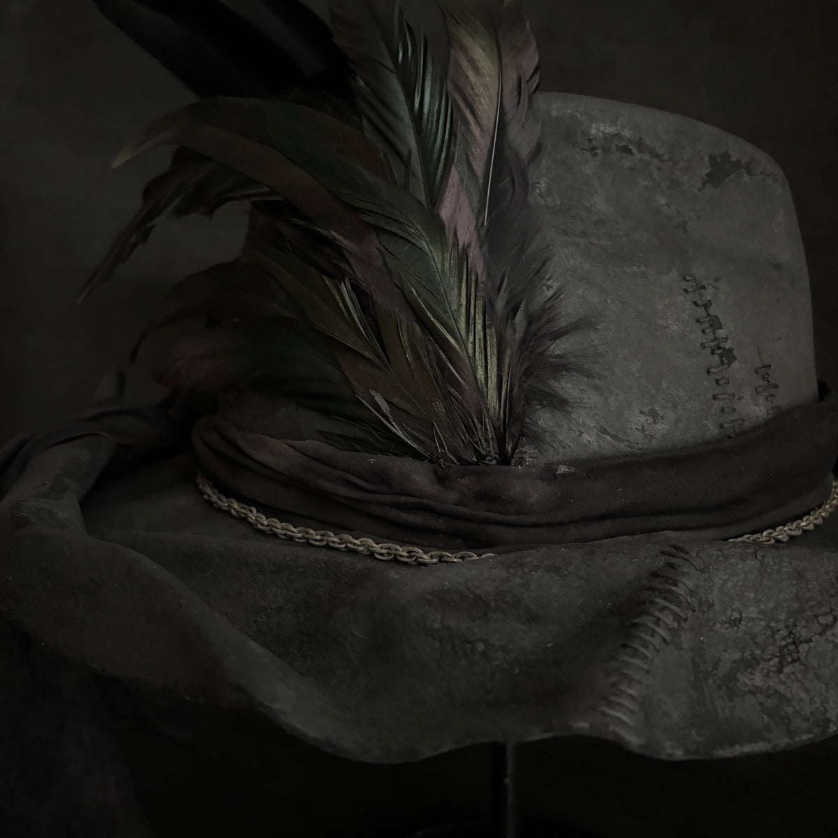 Reserved item (Fly feather folding brim fedora hat)