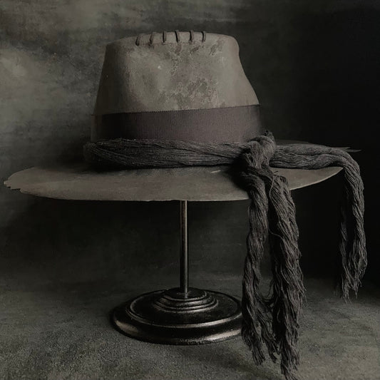 Charcoal cord around diamond hat