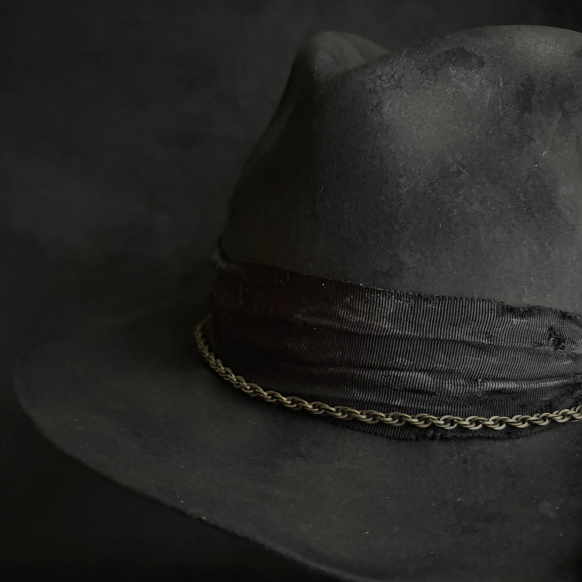 Ash burned defile fedora hat