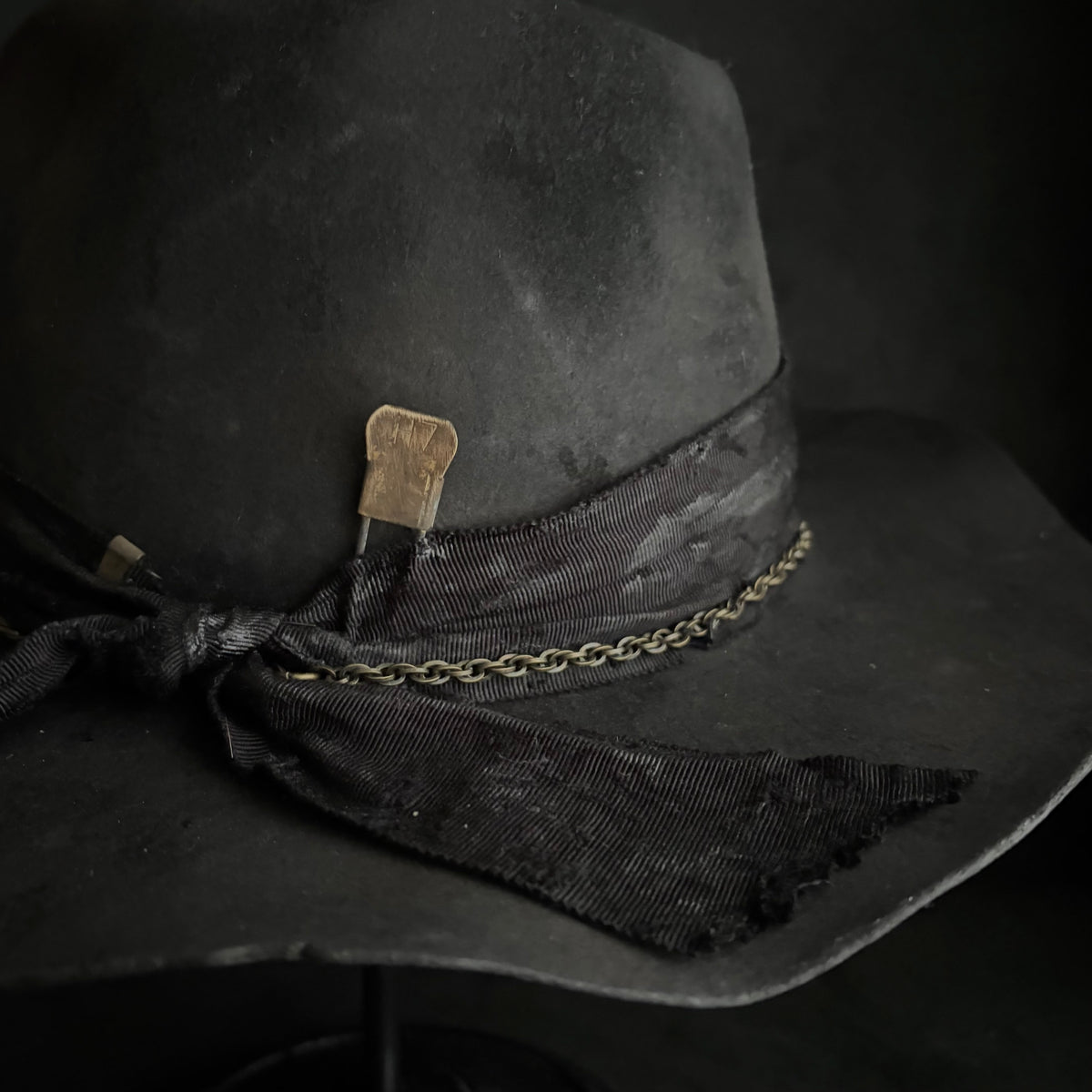 Ash burned defile fedora hat