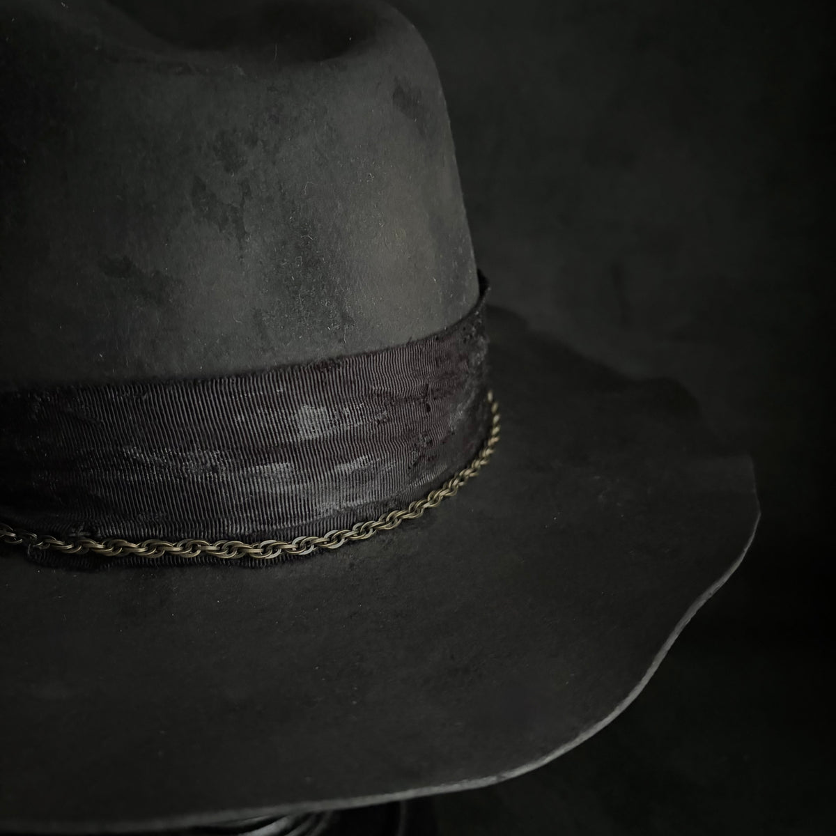 Ash burned defile fedora hat