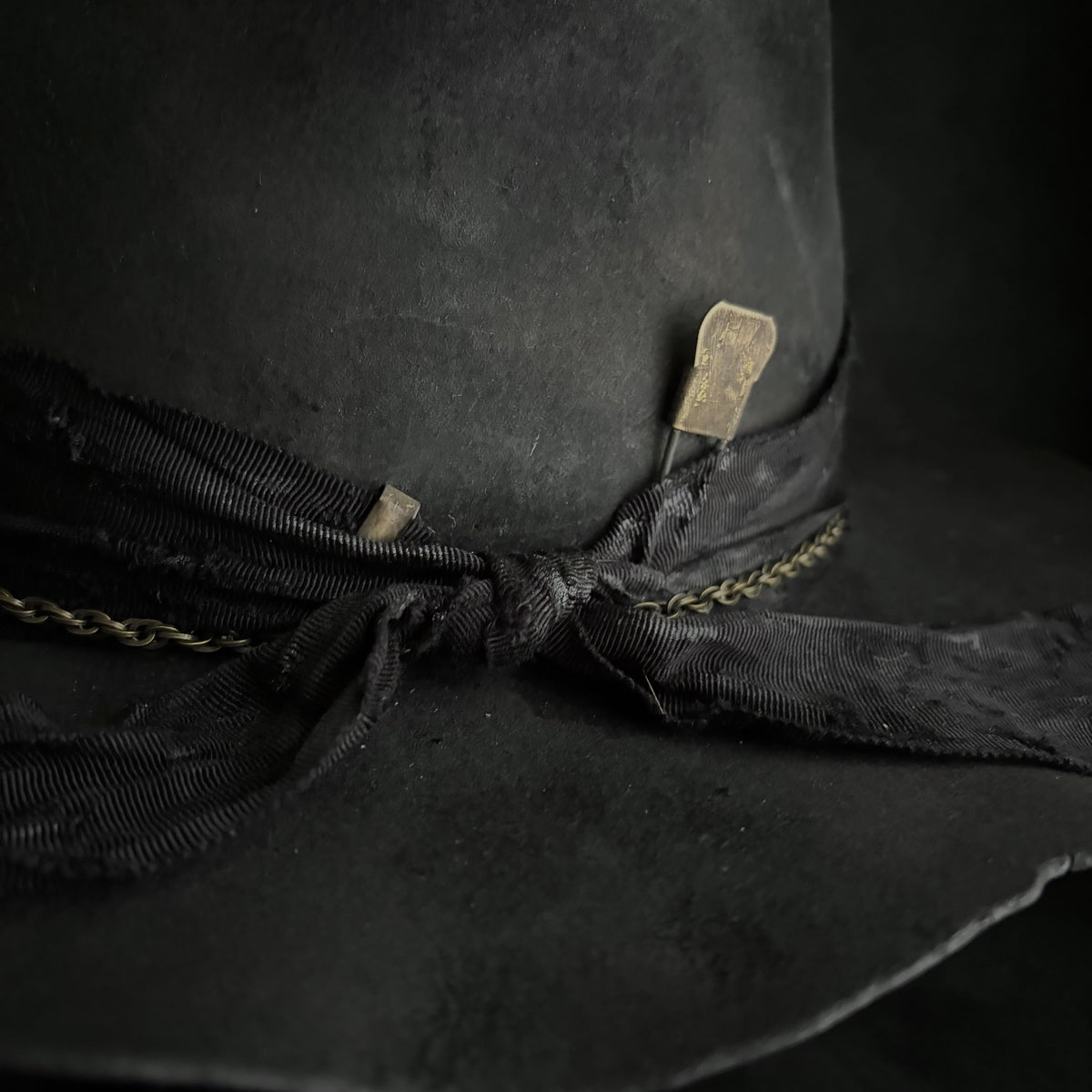 Ash burned defile fedora hat