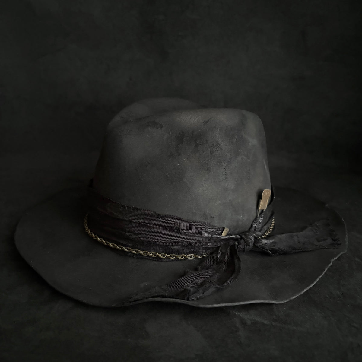 Ash burned defile fedora hat