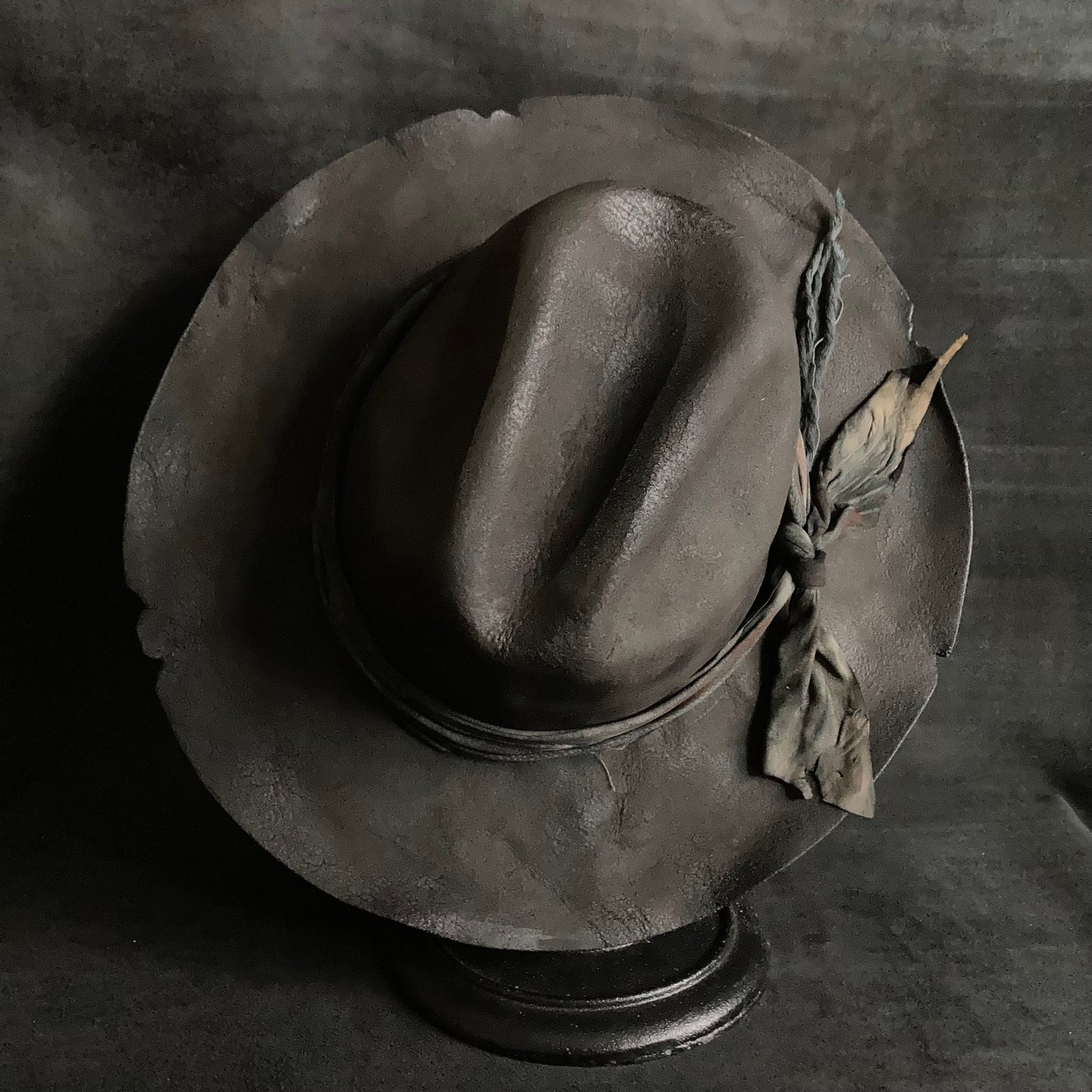 Charcoal burnt western hat