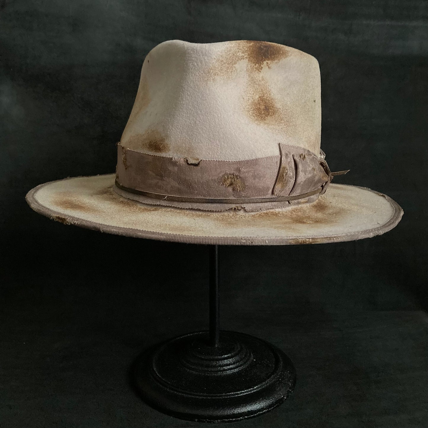 Sand burned fedora hat