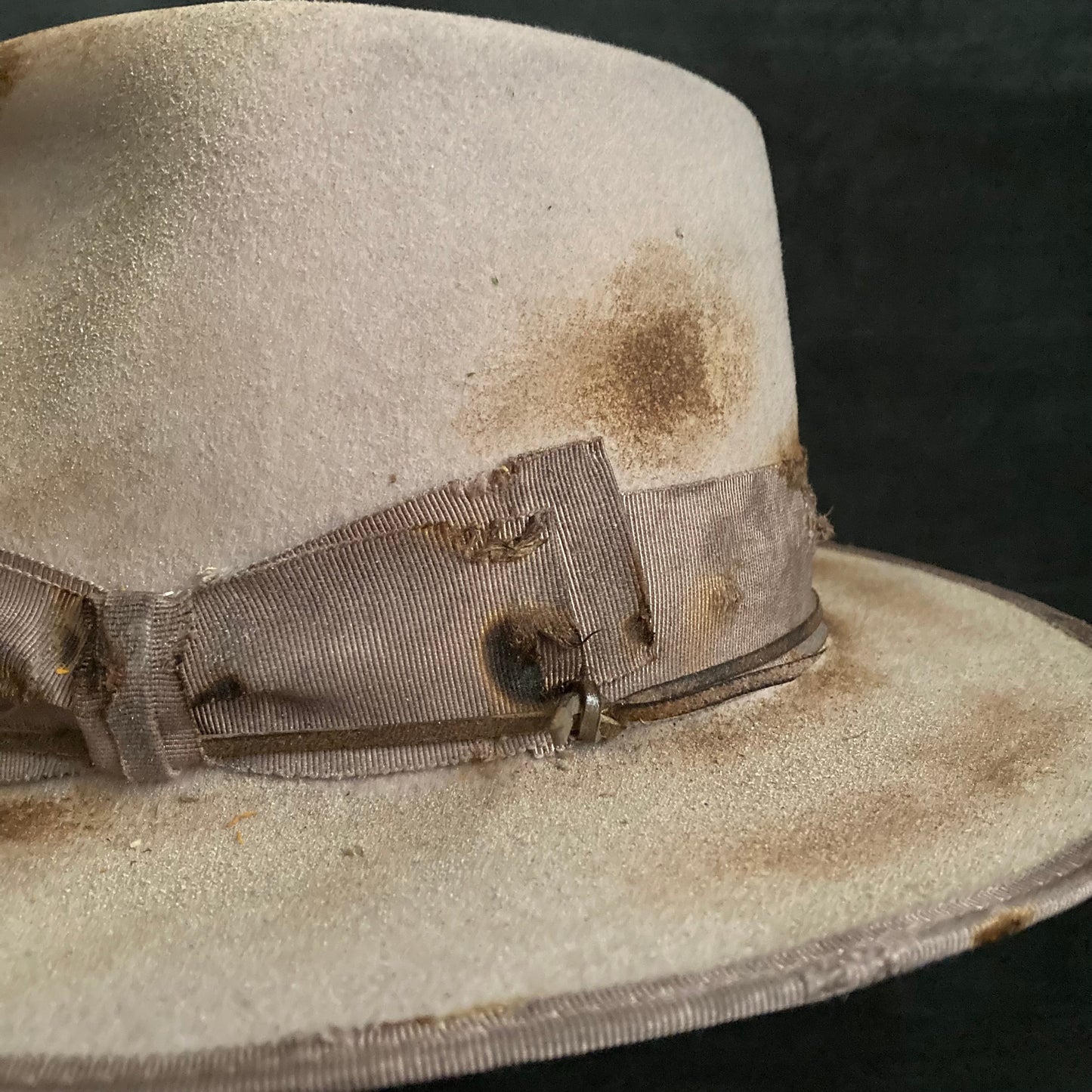 Sand burned fedora hat