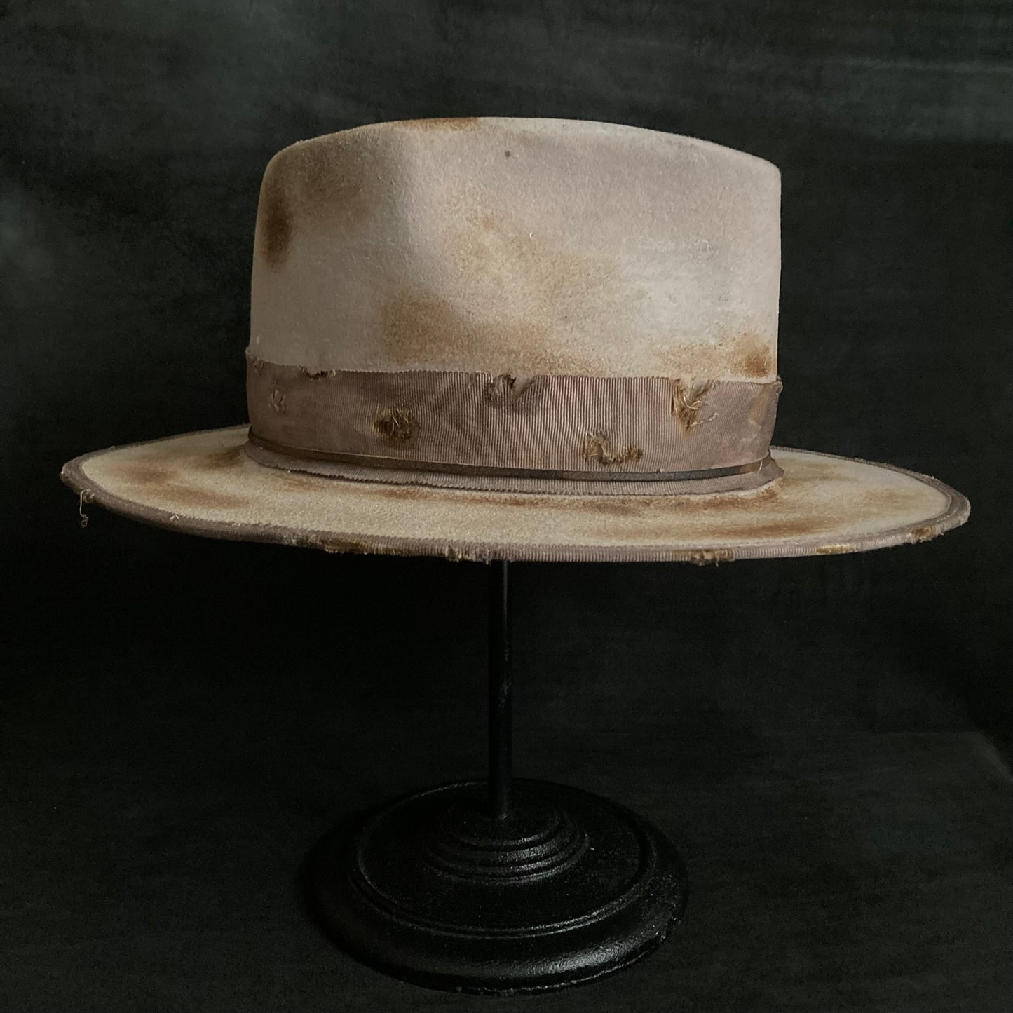 Sand burned fedora hat