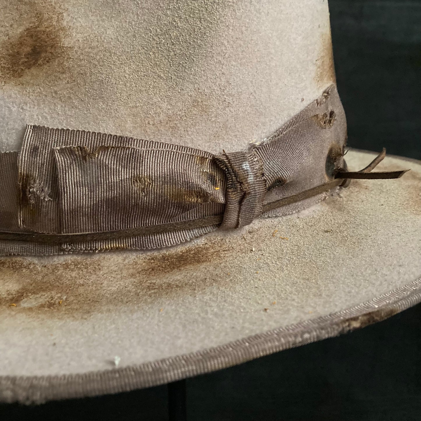 Sand burned fedora hat