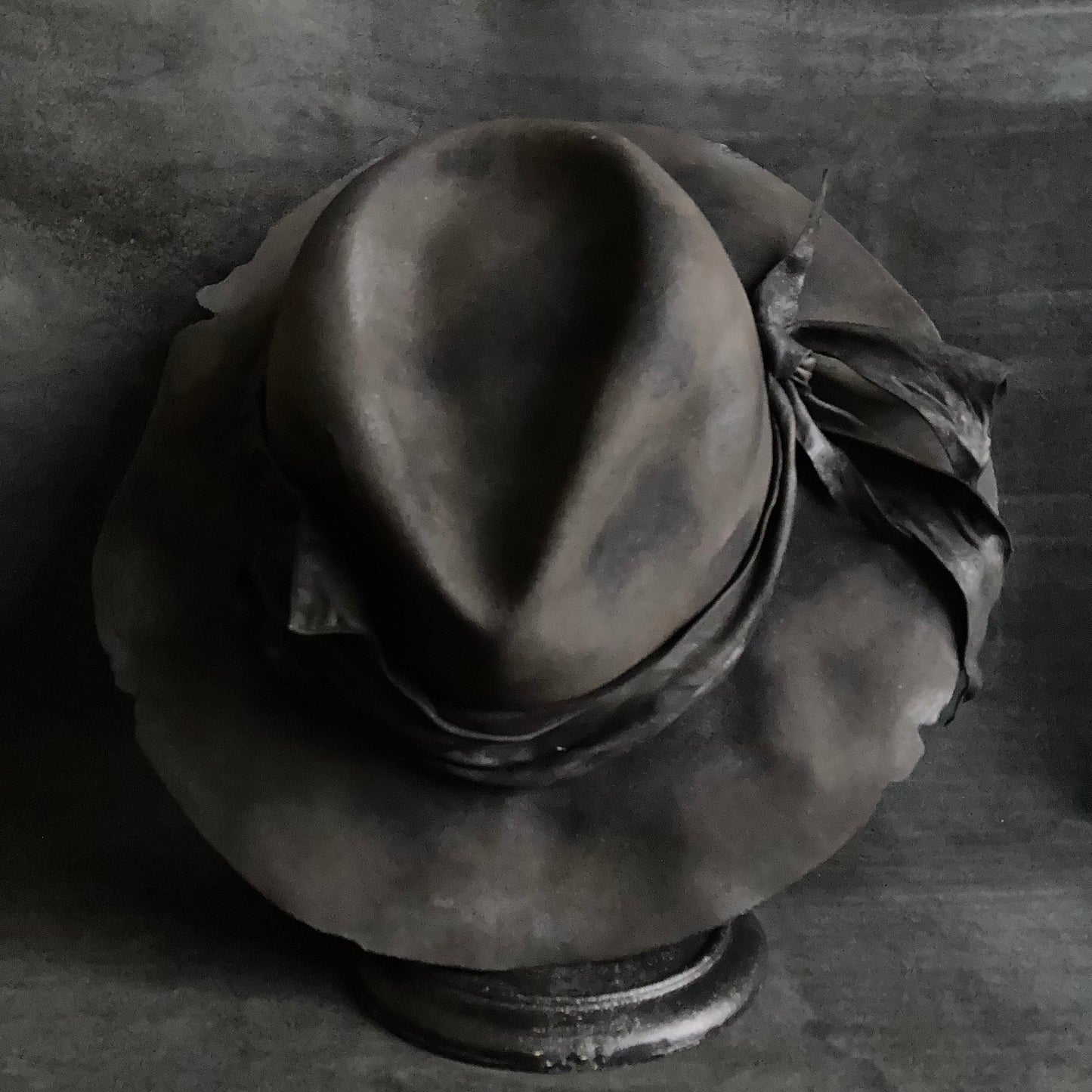 Living leather fedora hat