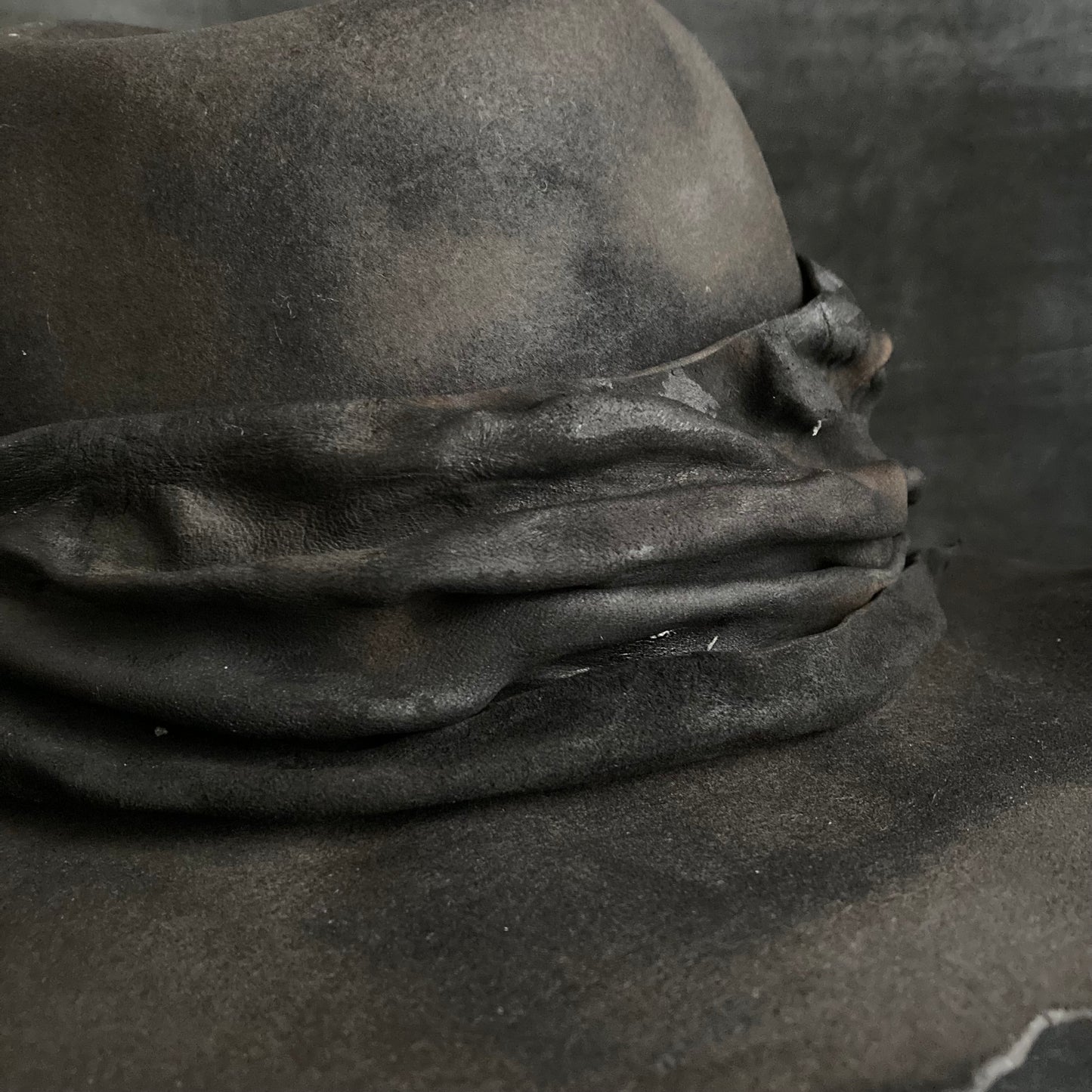 Living leather fedora hat