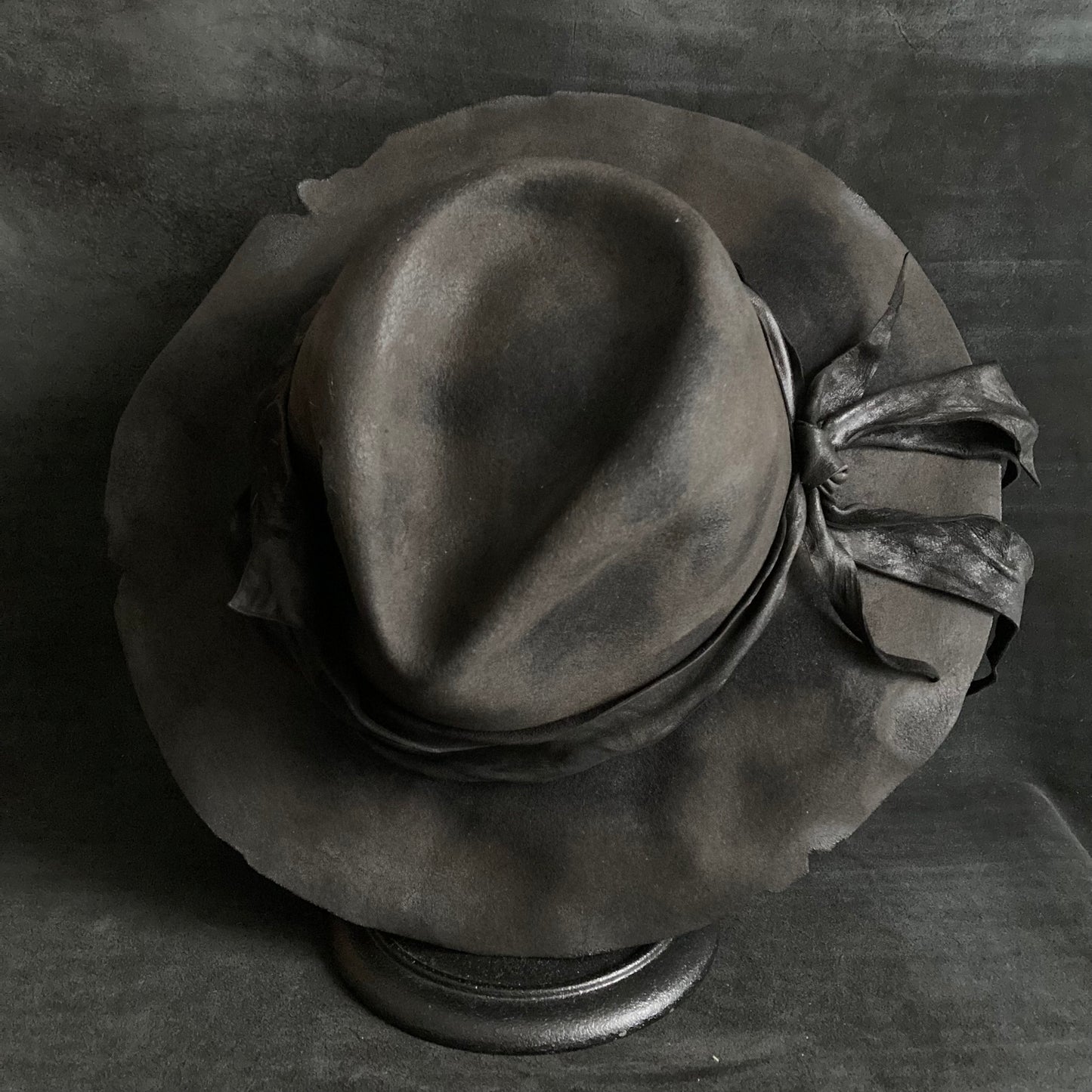 Living leather fedora hat