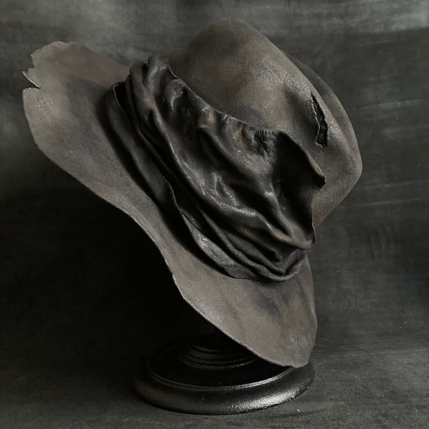 Living leather fedora hat